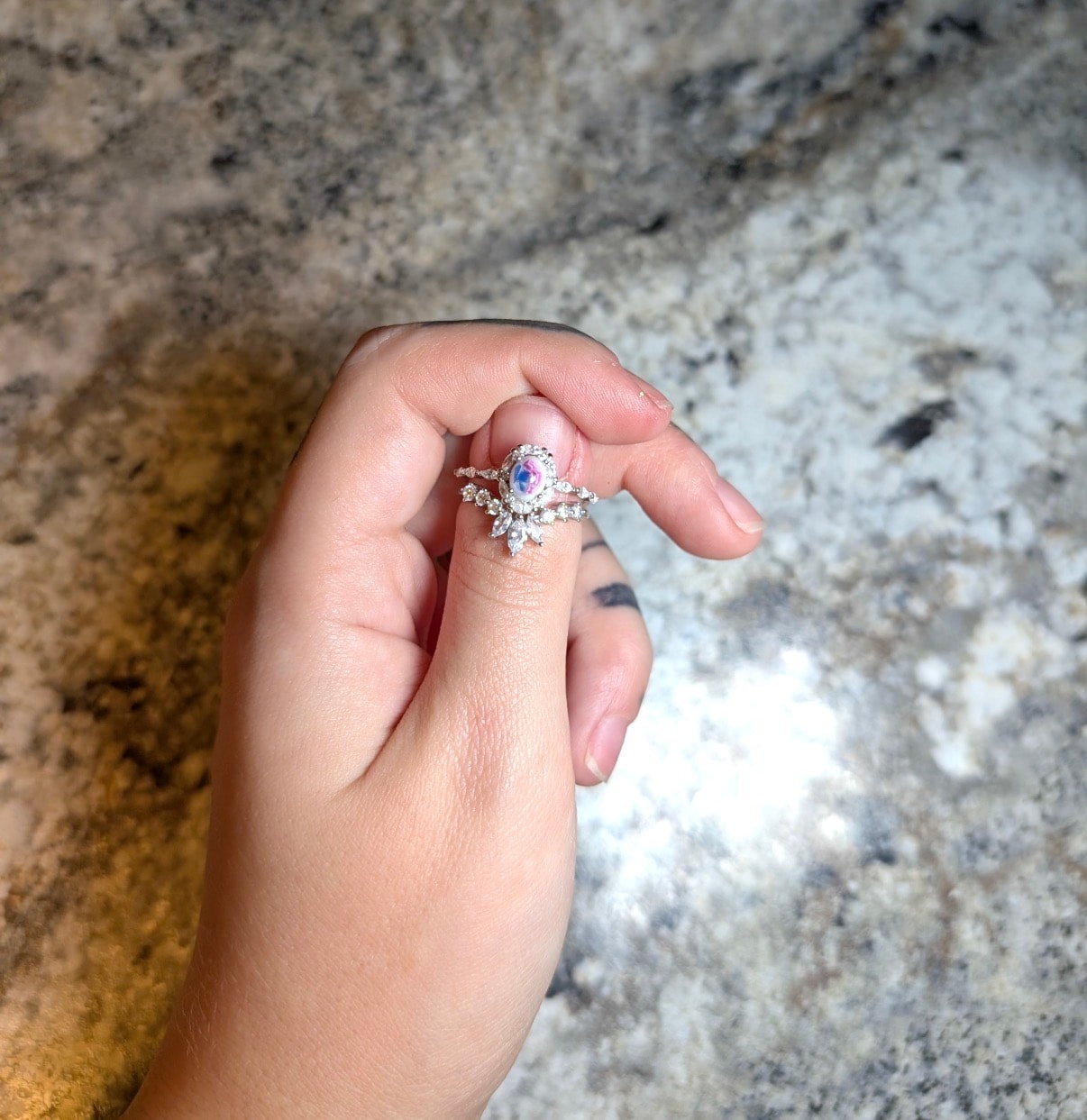 Ornate gemstone ring