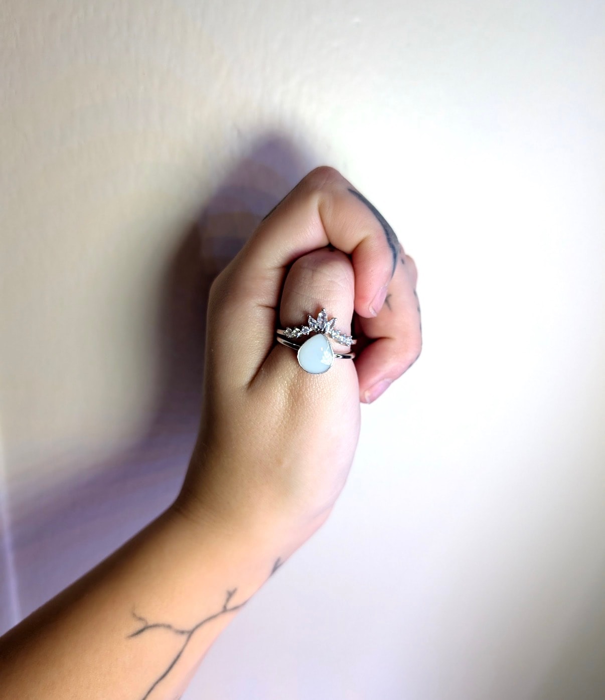 Opal gemstone ring